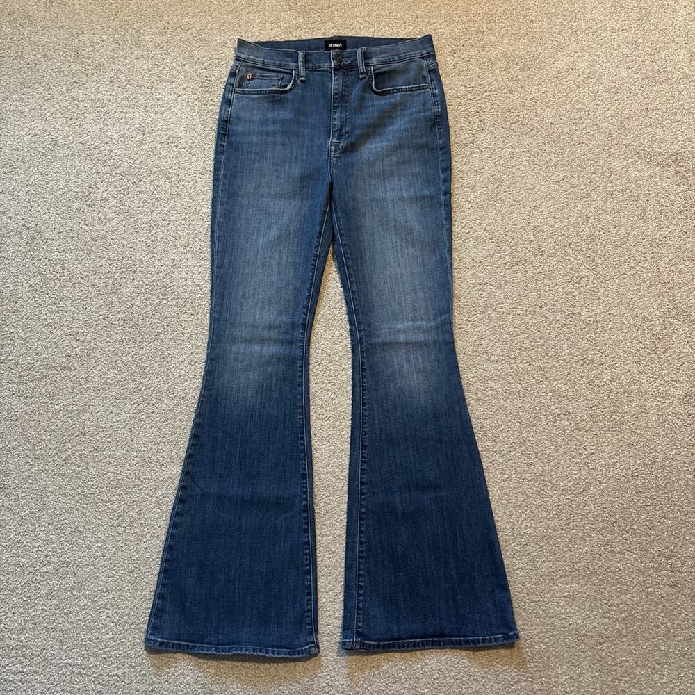 Hudson Jeans Heidi High Rise Flare Women’s 28 Dark Wash Stretch Denim Boho Retro